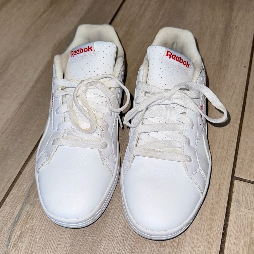 Reebok Women's White and Red Sneakers